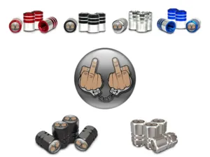 Rim Valve Covers for Motorcycle Domed Design